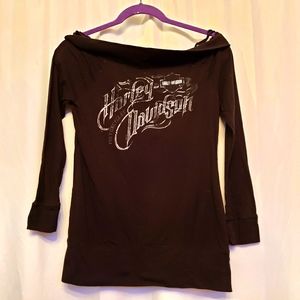 Harley Davidson Off Shoulder Top
